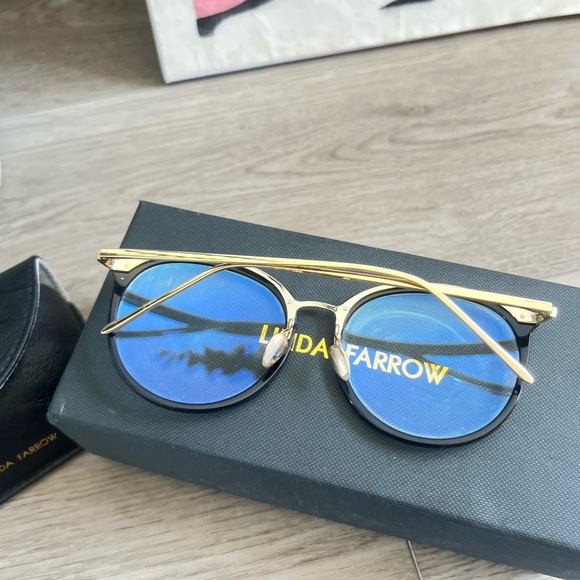 Linda Farrow Park Optical Black Framed Glasses - Picture 5 of 6